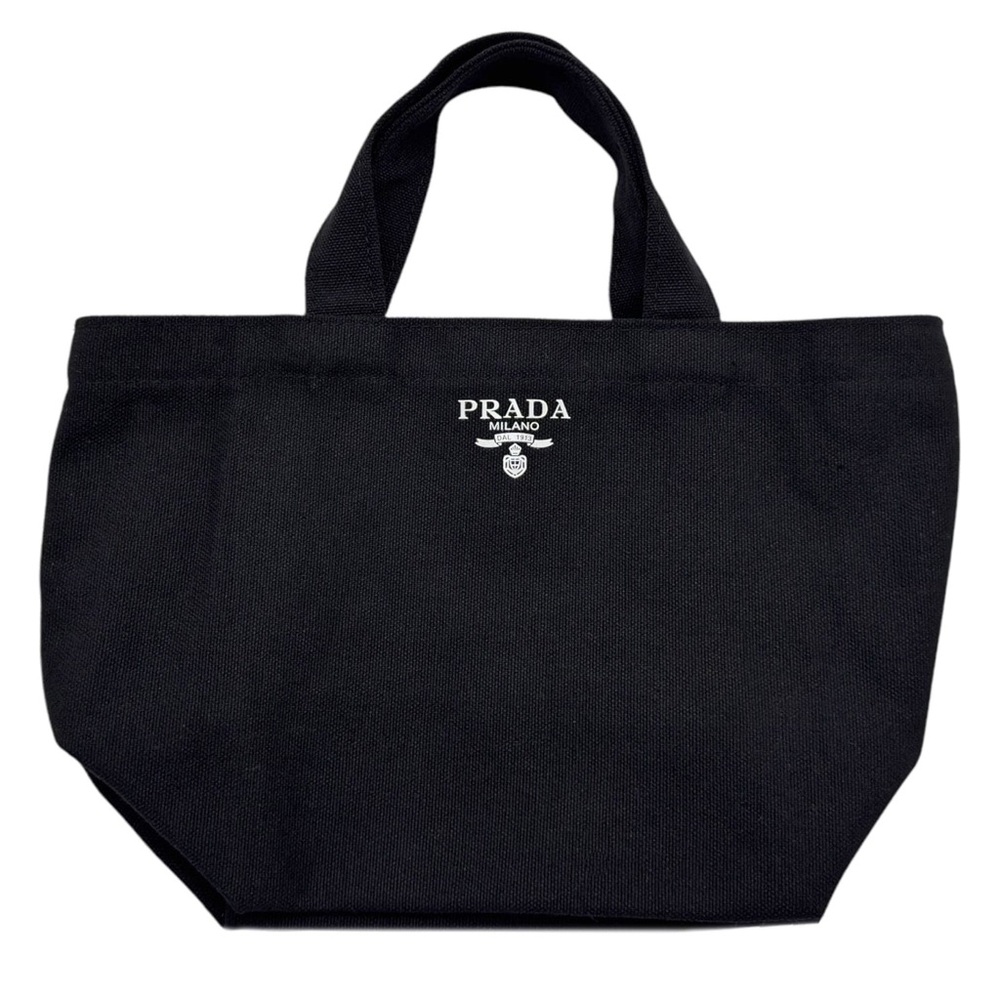 New PRADA Cosmetic Canvas Tote Bag Logo in Black GWP - Picture 2 of 9